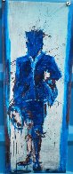 Standing Shadow With Blue Background  Huge Limited Edition Print by Richard Hambleton - 1
