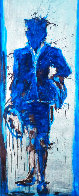 Standing Shadow With Blue Background  Huge Limited Edition Print by Richard Hambleton - 0