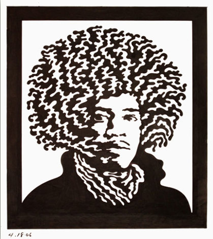 Jimi Hendrix Drawing 2006 Drawing - John Van Hamersveld