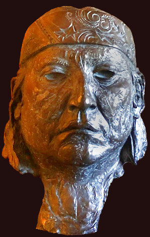 Bronze Bust of R.C. Gorman Bronze Sculpture  1980 16 in Sculpture - Ellie Hamilton