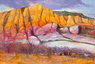 Abiquiu, New Mexico, 1987 32x44 Huge Original Painting by Albert Handell - 0