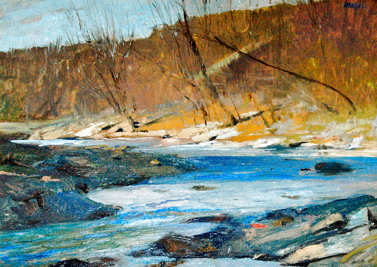 Woodstock Stream 15x19 Original Painting by Albert Handell