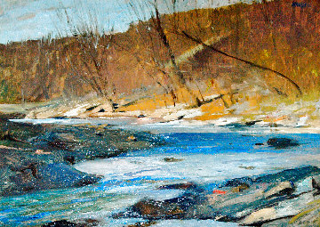 Woodstock Stream 15x19 Original Painting - Albert Handell Woodstock Stream 15x19 Original Painting - Albert Handell