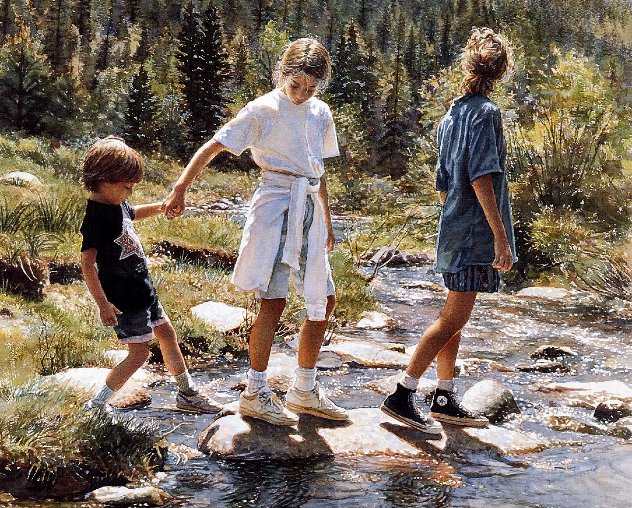 Stepping Stones 1992 Limited Edition Print by Steve Hanks
