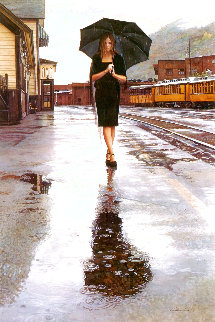 Waiting in the Rain 2007 Huge Limited Edition Print - Steve Hanks
