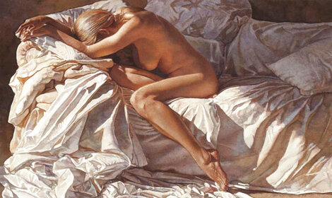 Blending Into Shadows and Sheets 2002 Giclee on Canvas Limited Edition Print - Steve Hanks