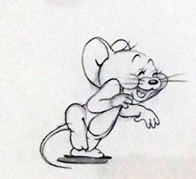 Untitled (Jerry From the Lonesome Mouse) Drawing 1943 17x20 Drawing by  Hanna Barbera