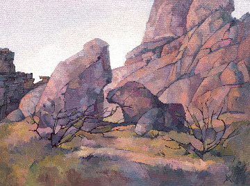 Purple Scrub 2009 33x43 Huge - Joshua Tree, California Original Painting - Erin Hanson Purple Scrub 2009 33x43 Huge - Joshua Tree, California Original Painting - Erin Hanson