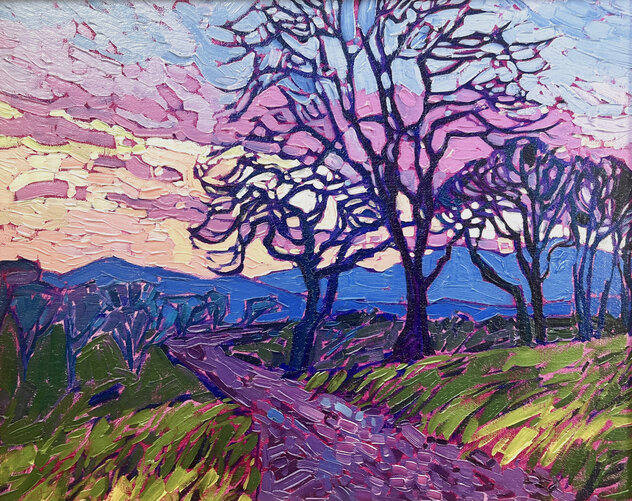 Willamette Oaks 3-D Embellished - Oregon Limited Edition Print by Erin Hanson