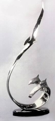 Wind and Sea Stainless Steel Sculpture 2004 42 in - Huge Sculpture - Scott Hanson