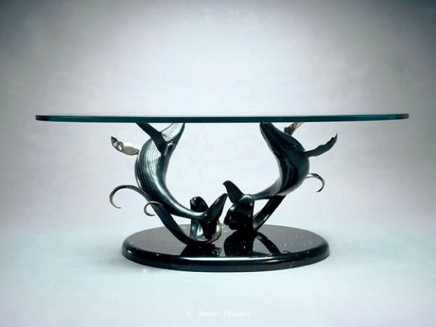 Making Waves Bronze Sculpture Coffee Table 1998 by Scott Hanson