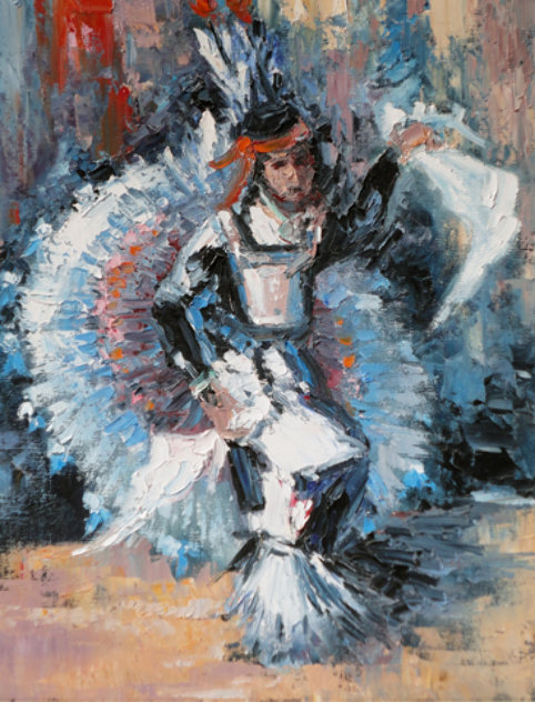 Ceremonial Dancer 25x21 Original Painting by Hans Ressdorf