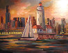 Lakefront Lighthouse Chicago 2008 22x28 Original Painting by Rebecca Hardin - 0