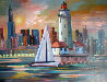 Lakefront Lighthouse Chicago 2008 22x28 Original Painting by Rebecca Hardin - 1