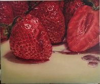 Strawberries 1979 55x64 Super Huge Original Painting by Ray Hare - 1 Strawberries 1979 55x64 Super Huge Original Painting by Ray Hare - 1