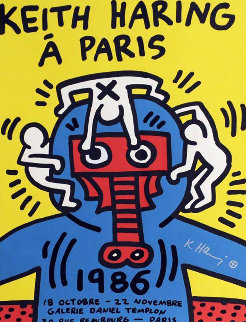 Paris Screenprint 1986 HS Limited Edition Print - Keith Haring Paris Screenprint 1986 HS Limited Edition Print - Keith Haring
