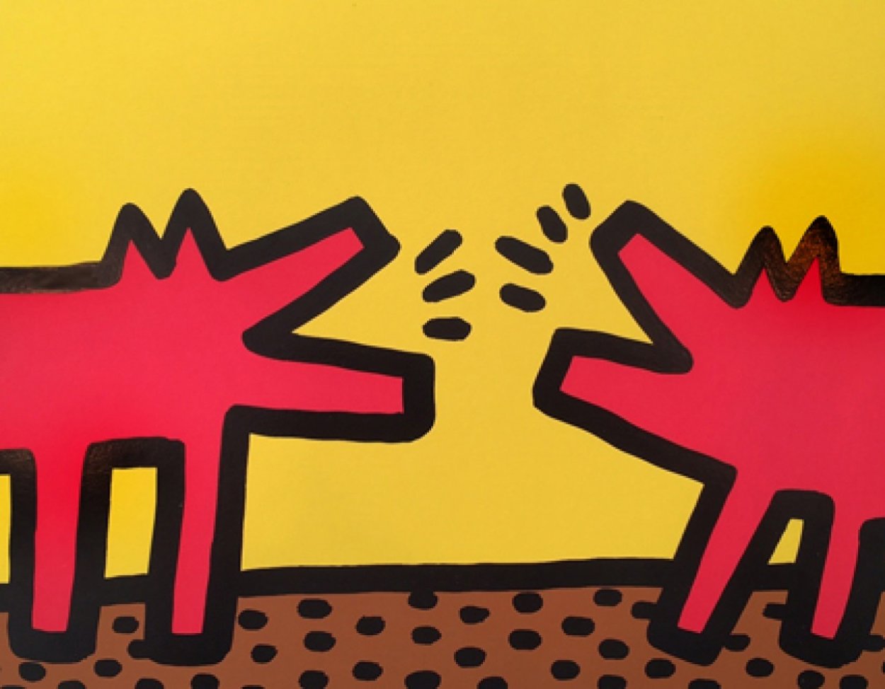 Pop Shop IV, Plate B - Barking Dogs 1989 Limited Edition Print by Keith Haring Pop Shop IV, Plate B - Barking Dogs 1989 Limited Edition Print by Keith Haring