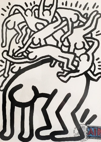 Fight Aids Worldwide 1990 Limited Edition Print - Keith Haring