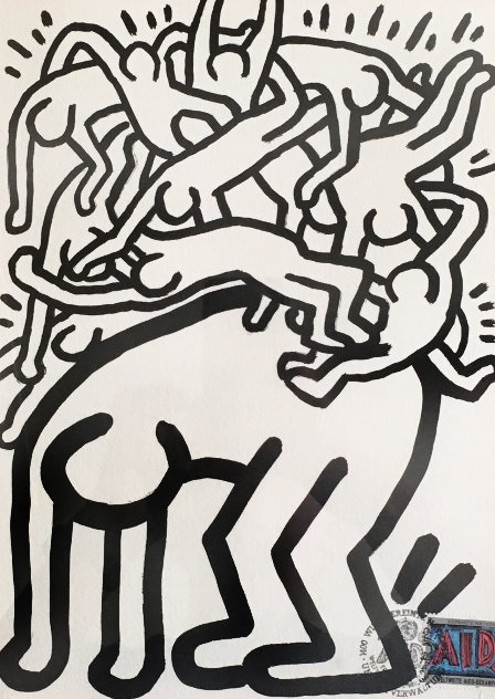 Fight Aids Worldwide 1990 Limited Edition Print by Keith Haring