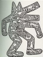 Barking Dog Wood Wall Sculpture 1986 Sculpture by Keith Haring - 0 Barking Dog Wood Wall Sculpture 1986 Sculpture by Keith Haring - 0