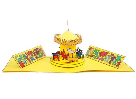 Luna Luna Poetica Extravaganza Paper Sculpture 1986 10 in HS - Griffith Park  Los Angeles, California Sculpture - Keith Haring