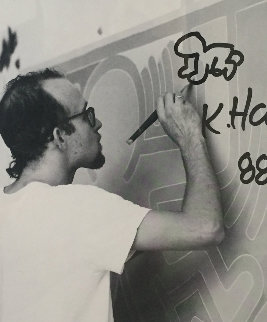 Lithograph and Baby Remarque With Original Drawing 1988 Limited Edition Print - Keith Haring Lithograph and Baby Remarque With Original Drawing 1988 Limited Edition Print - Keith Haring