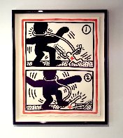 Free South Africa,  Set of 3 Lithographs 1985 Limited Edition Print by Keith Haring - 7