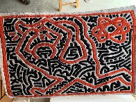 Running Man and Galaxy Art Tapestry 1985 39x59 HS Tapestry by Keith Haring - 3 Running Man and Galaxy Art Tapestry 1985 39x59 HS Tapestry by Keith Haring - 3