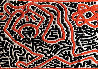 Running Man and Galaxy Art Tapestry 1985 39x59 HS Tapestry by Keith Haring - 0