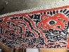 Running Man and Galaxy Art Tapestry 1985 39x59 HS Tapestry by Keith Haring - 4