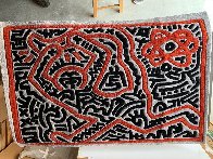 Running Man and Galaxy Art Tapestry 1985 39x59 HS Tapestry by Keith Haring - 2 Running Man and Galaxy Art Tapestry 1985 39x59 HS Tapestry by Keith Haring - 2