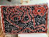 Running Man and Galaxy Art Tapestry 1985 39x59 HS Tapestry by Keith Haring - 2