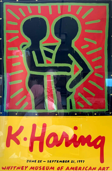 KEITH HARING ESTATE RARE 1992 LITHO PRINT FRAMED POP ART