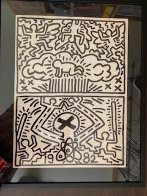 Poster For Nuclear Disarmament Poster 1982 Hand Signed - Signed Twice Limited Edition Print by Keith Haring - 1
