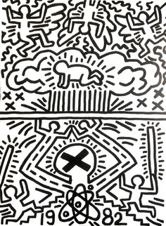 Poster For Nuclear Disarmament 1982 Signed Twice Limited Edition Print - Keith Haring Poster For Nuclear Disarmament 1982 Signed Twice Limited Edition Print - Keith Haring