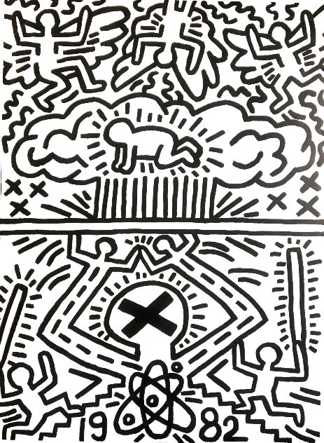 Poster For Nuclear Disarmament 1982 HS Limited Edition Print by Keith Haring