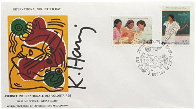 International Volunteer Day, United Nations (Cachet First Day Cover) HS 1988 Limited Edition Print by Keith Haring - 1 International Volunteer Day, United Nations (Cachet First Day Cover) HS 1988 Limited Edition Print by Keith Haring - 1