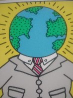 World Man Poster 1988 Limited Edition Print by Keith Haring - 2 World Man Poster 1988 Limited Edition Print by Keith Haring - 2