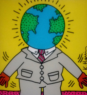 World Man Poster 1988 Limited Edition Print - Keith Haring World Man Poster 1988 Limited Edition Print - Keith Haring