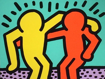 Best Buddies 1990 Limited Edition Print - Keith Haring Best Buddies 1990 Limited Edition Print - Keith Haring