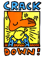 Crack Down Benefit Poster 1986 Limited Edition Print by Keith Haring - 0