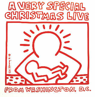 A Very Merry Christmas Live From Washington D. C. Poster 1999 Limited Edition Print - Keith Haring A Very Merry Christmas Live From Washington D. C. Poster 1999 Limited Edition Print - Keith Haring