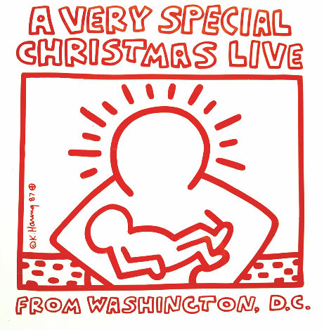 A Very Merry Christmas Live From Washington D. C. Poster 1999 Limited Edition Print - Keith Haring