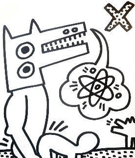 Untitled Lithos - Set of 4 - from Lucio Amelio 1983 Limited Edition Print - Keith Haring Untitled Lithos - Set of 4 - from Lucio Amelio 1983 Limited Edition Print - Keith Haring