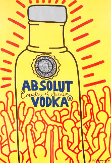 Absolut Vodka (Signed) Poster 1986 Other - Keith Haring Absolut Vodka (Signed) Poster 1986 Other - Keith Haring