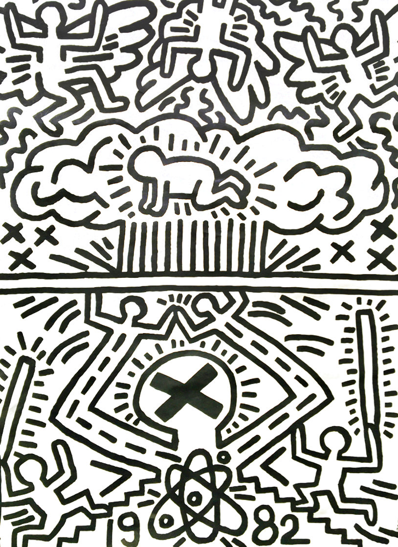 Nuclear Disarmament Rally Poster 1982 Limited Edition Print by Keith Haring