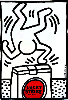 Lucky Strike I Poster 1987 Limited Edition Print - Keith Haring Lucky Strike I Poster 1987 Limited Edition Print - Keith Haring
