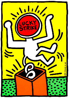 Lucky Strike II Poster 1987 Limited Edition Print - Keith Haring Lucky Strike II Poster 1987 Limited Edition Print - Keith Haring