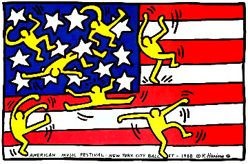 New York City Ballet Poster 1988 Limited Edition Print - Keith Haring New York City Ballet Poster 1988 Limited Edition Print - Keith Haring