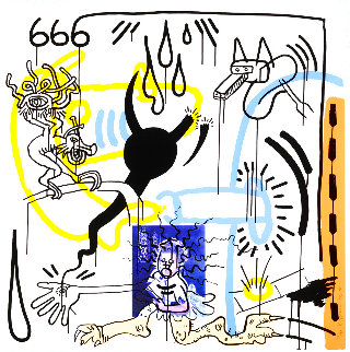 Apocalypse Series : Apocalypse 8 1988 Limited Edition Print - Keith Haring Apocalypse Series : Apocalypse 8 1988 Limited Edition Print - Keith Haring